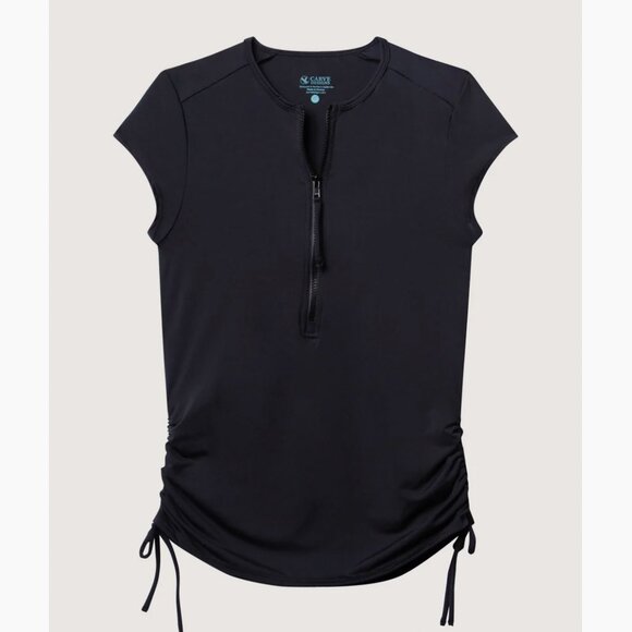 Carve Designs Dawson Rashguard Swim Top in Black - Picture 14 of 14